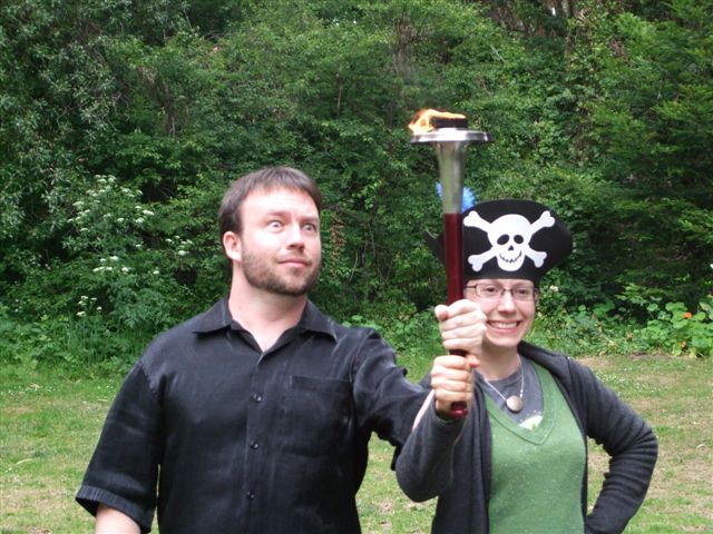 Colin and Jess with the Harmony torch