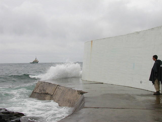 Wild sea in Penzance