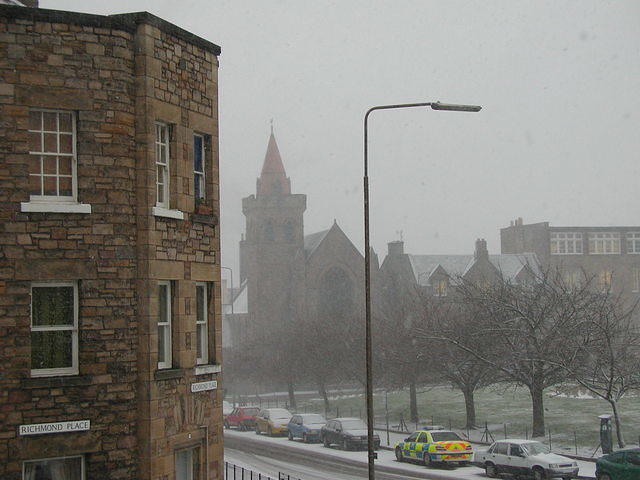 View from my dorm window, winter