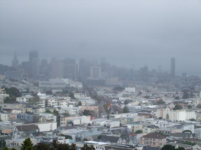 Misty view of San Francisco