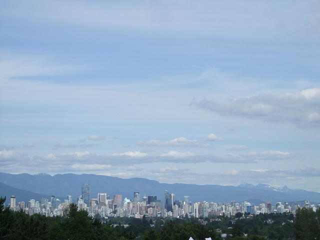 City from hill to UBC