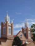 San Felipe de Neri church on a bright Sunday morning