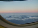 Sunset from the plane to Exeter